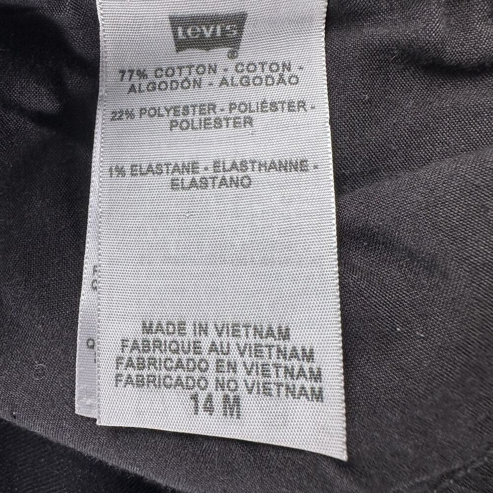 Levis Jeans Womens 14 Black The Skinny Mid Rise Stretch Denim- Black Tag - Picture 11 of 13